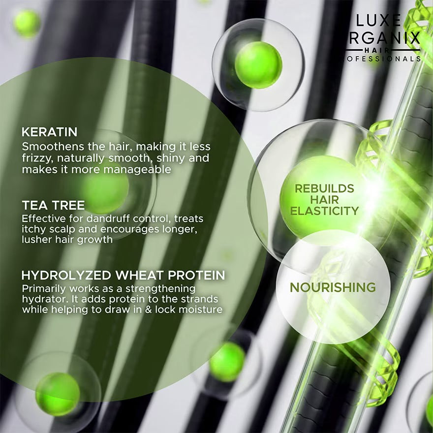 LUXE ORGANIX Keratin Tea Tree Hair Conditioner Treatment 250ml