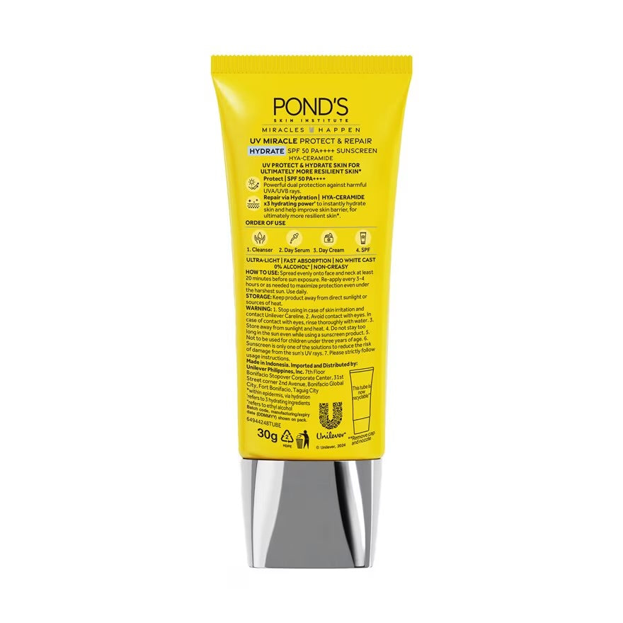 PONDS UV Miracle Hydrate Sunscreen SPF 50 PA++++ 30g