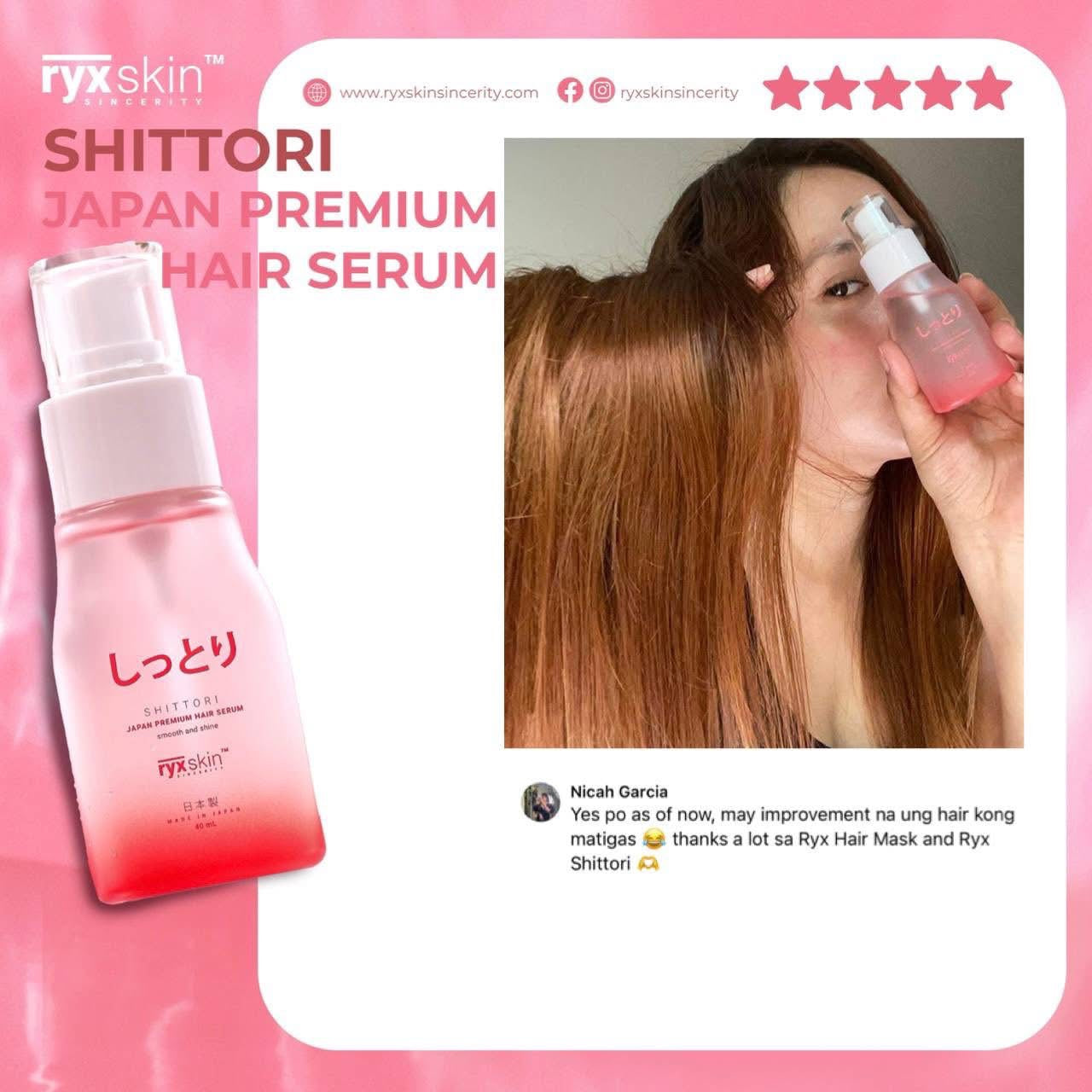RYXSKIN SINCERITY SHITTORI JAPAN PREMIUM HAIR SERUM 40ML