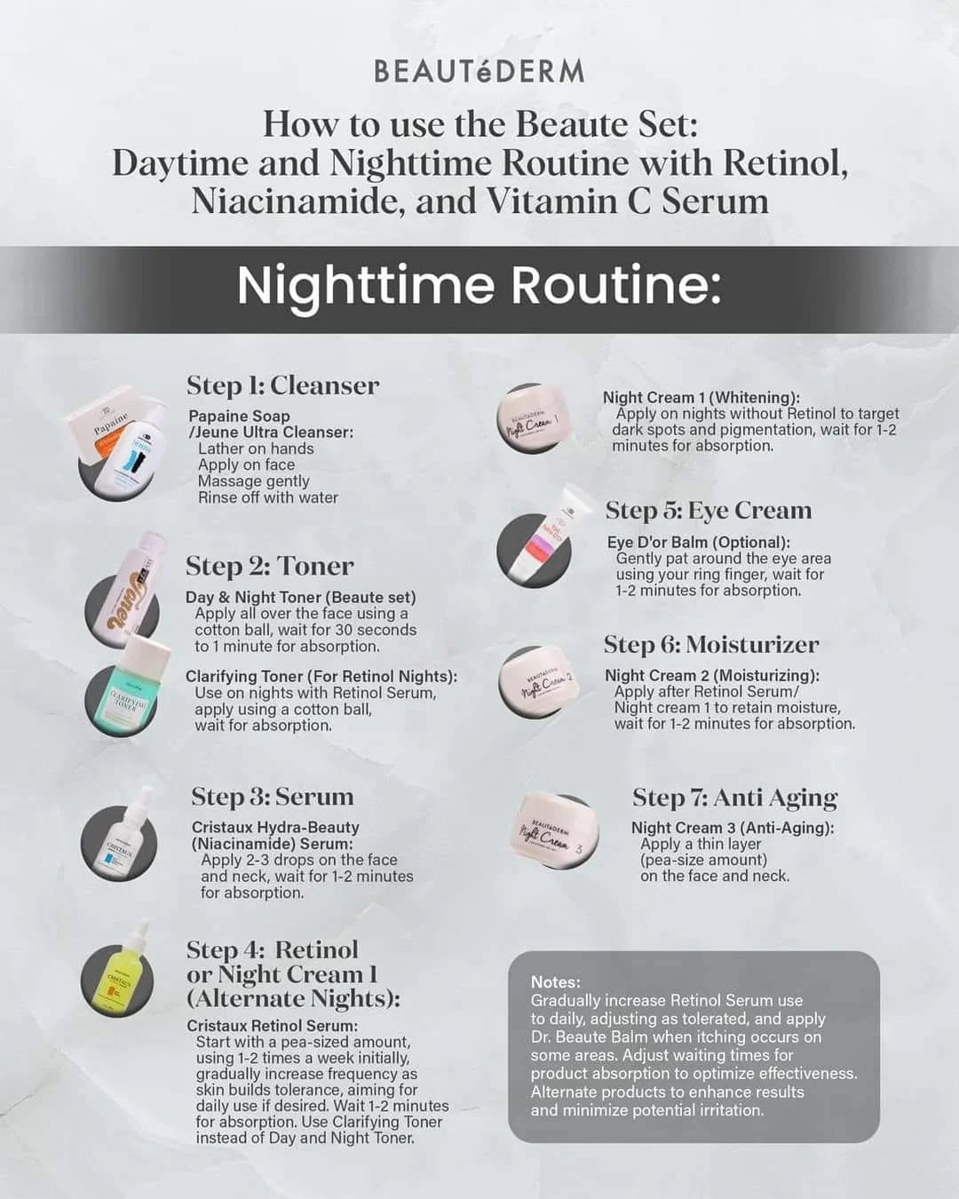 Cristaux Retinol Serum with FREE Night Cream 2 (20gm)