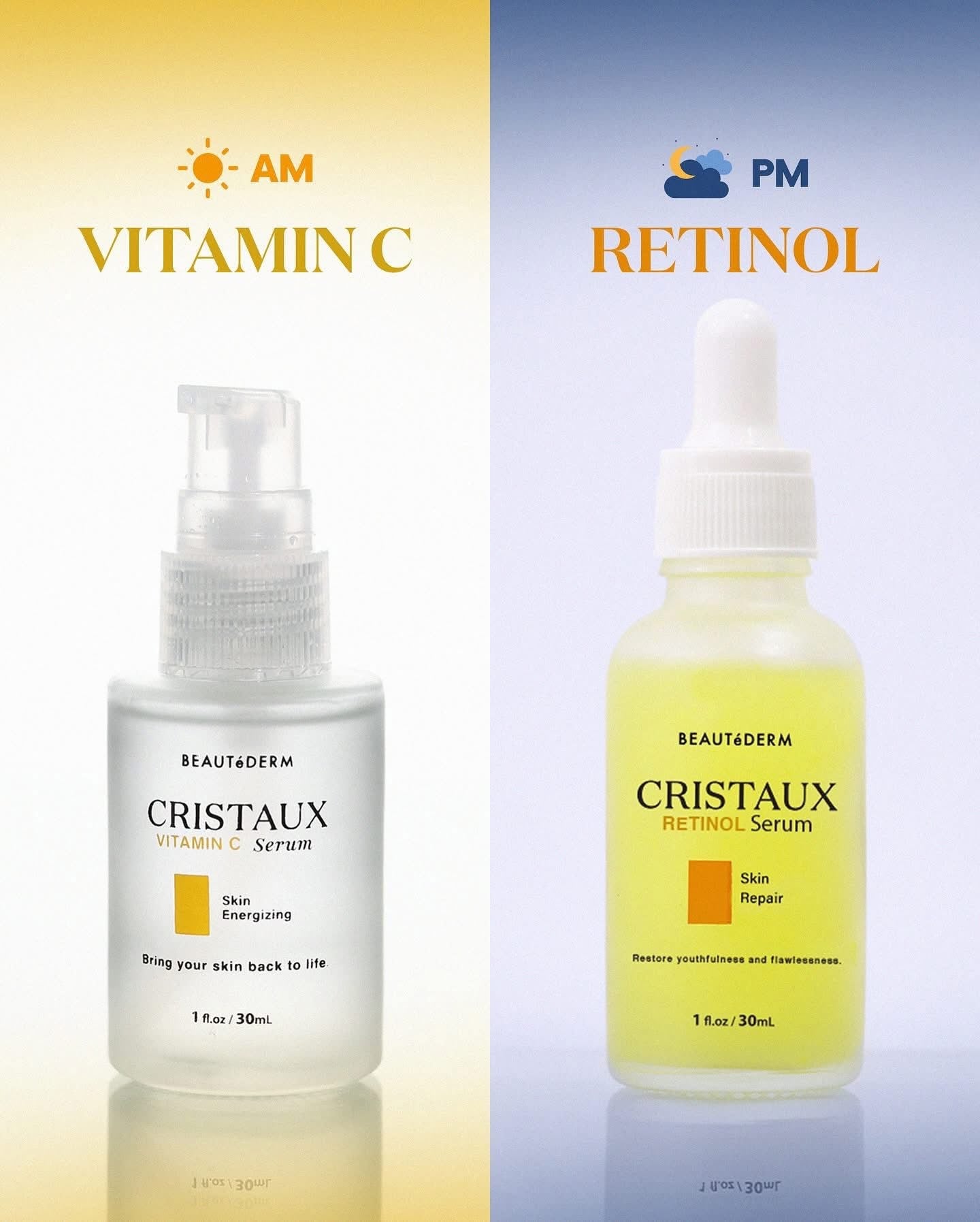 Cristaux Vitamin C Serum with FREE Blanc Skin Nourishing Cream