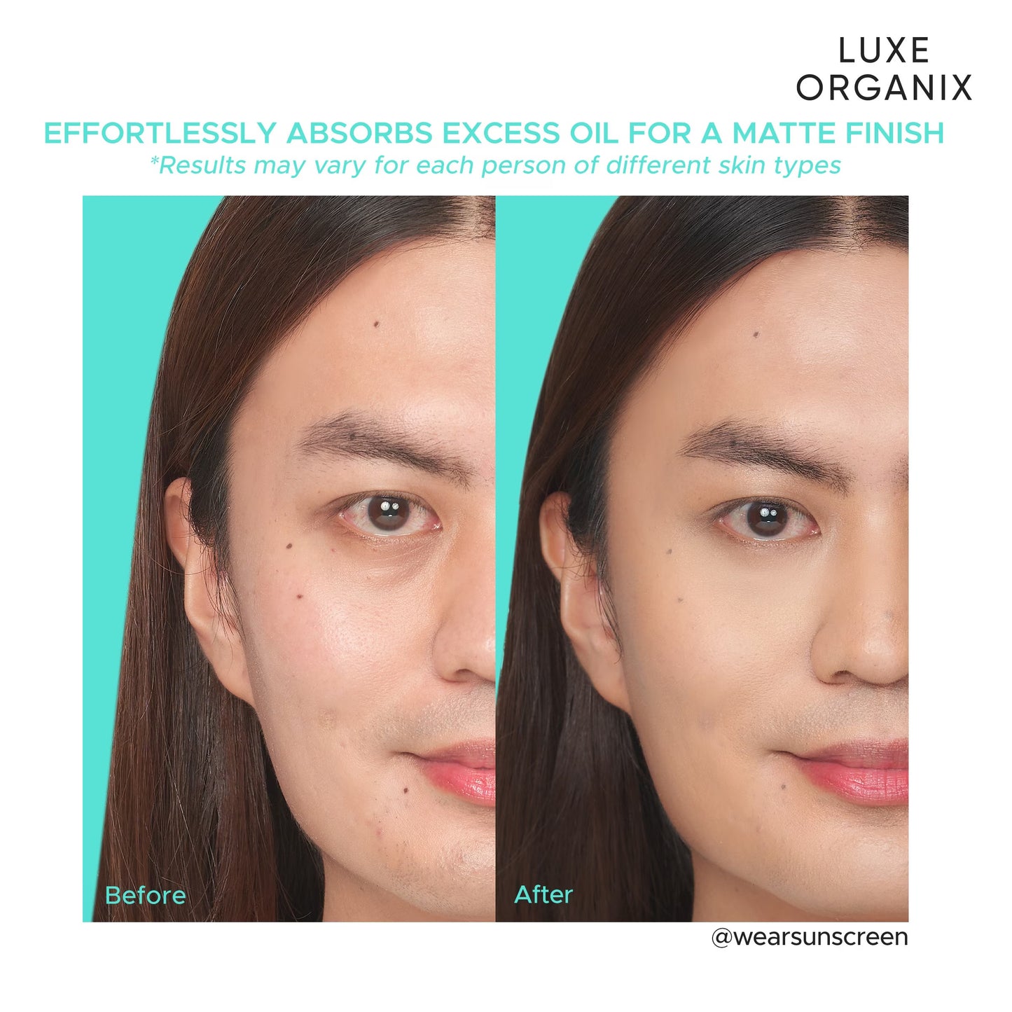 LUXE ORGANIX 24H Zero Sebum Instant Pore Blurring Weightless Matte Powder Spf 50 Pa++++ Translucent 15G
