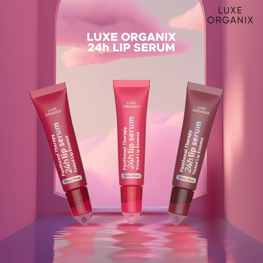 LUXE ORGANIX Panthenol Therapy 24H Lip Serum Tinted Lip Essence Honey Glaze 10G
