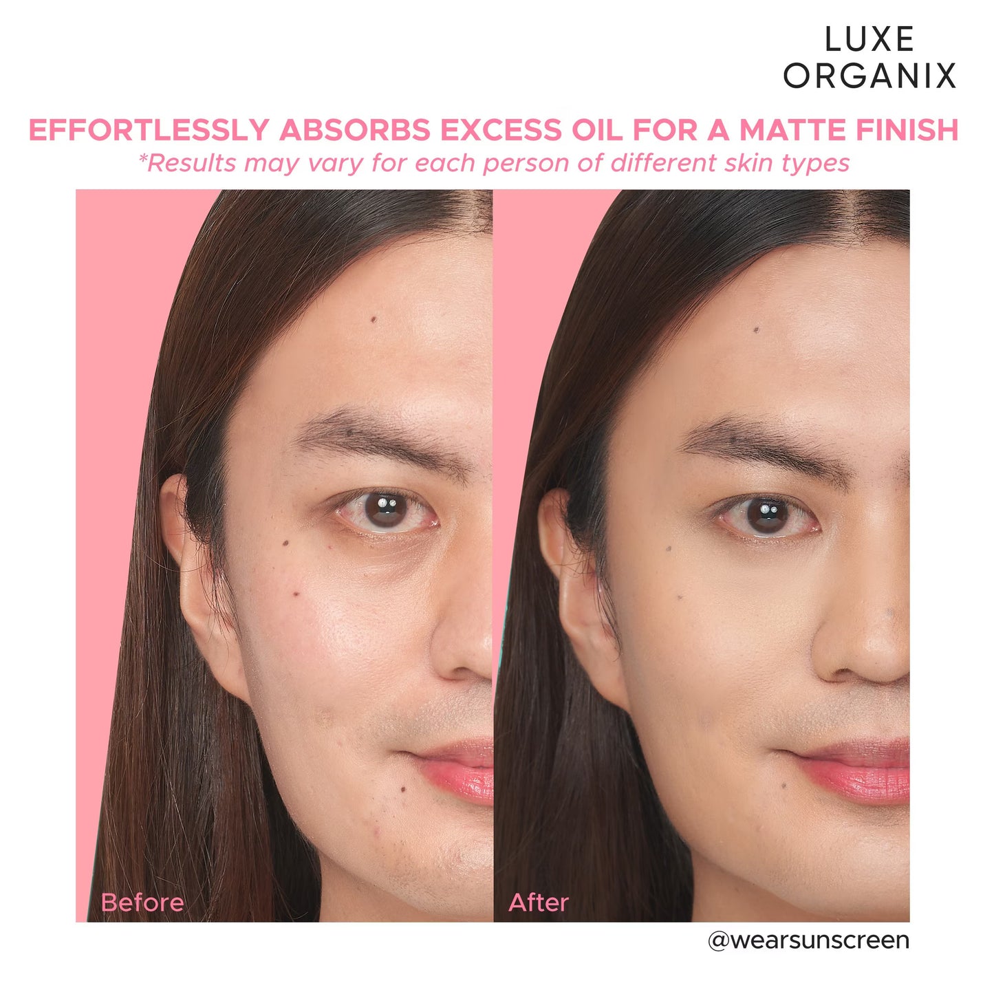LUXE ORGANIX 24H Zero Sebum Instant Pore Blurring Weightless Matte Powder Spf 50 Pa++++ Natural 15G