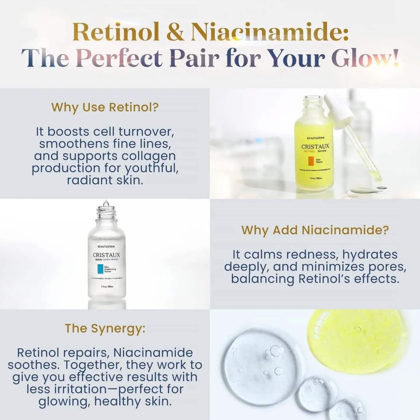 Cristaux Zerum Hydra-beauty Skin Brightening Serum with FREE Skin Nourishing Cream (20gm)