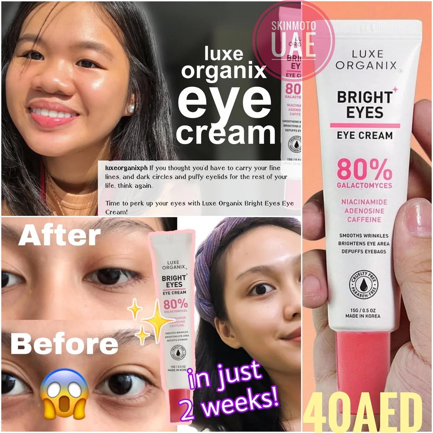 LUXE ORGANIX Bright Eyes Eye Cream 15g