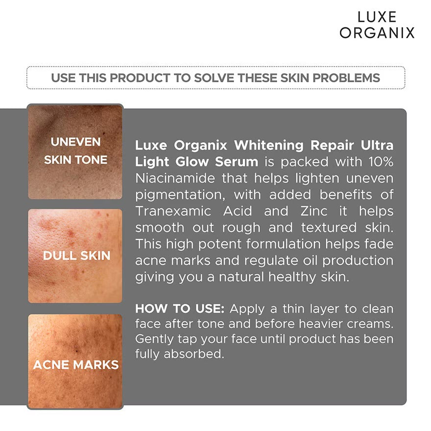 LUXE ORGANIX Brightening Repair Niacinamide 10% Serum 30ml