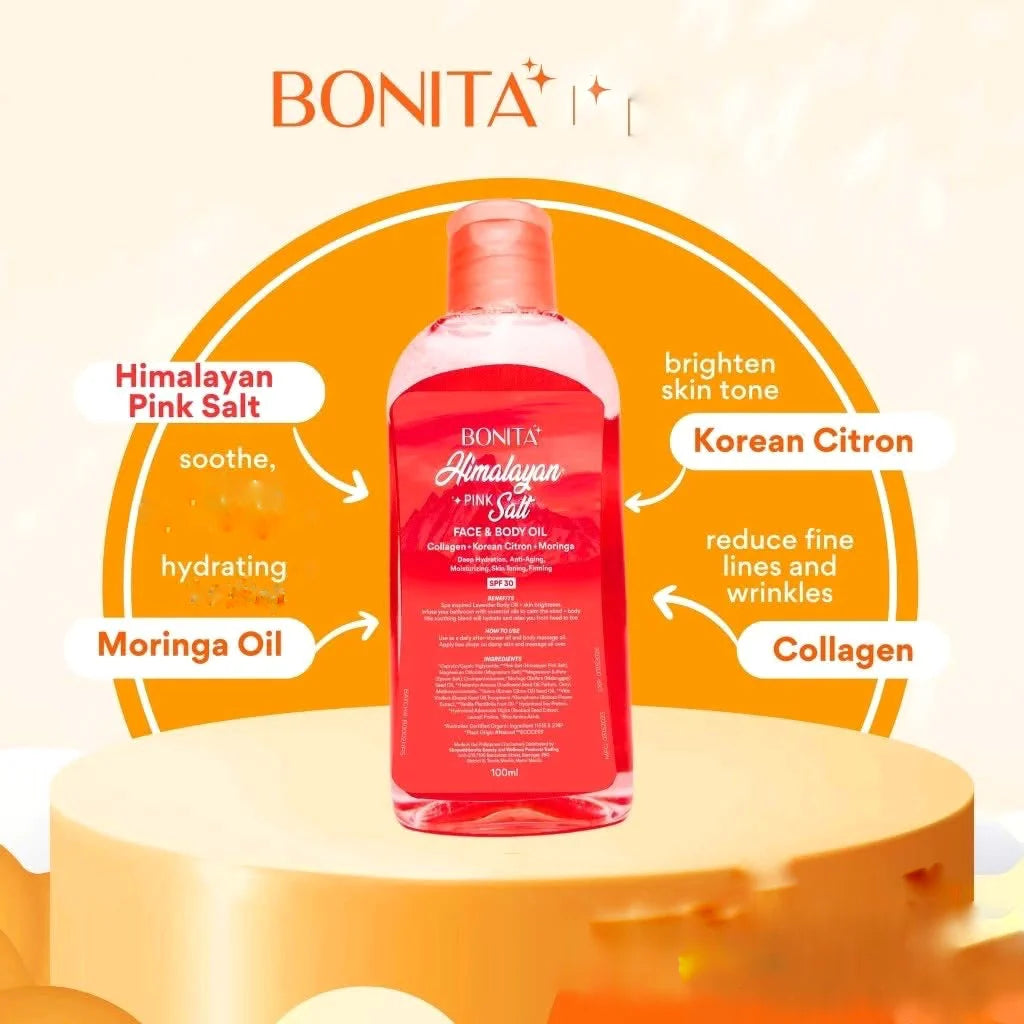 Bonita Himalayan Pink Salt Face & Body Oil SPF 30 (100ml)