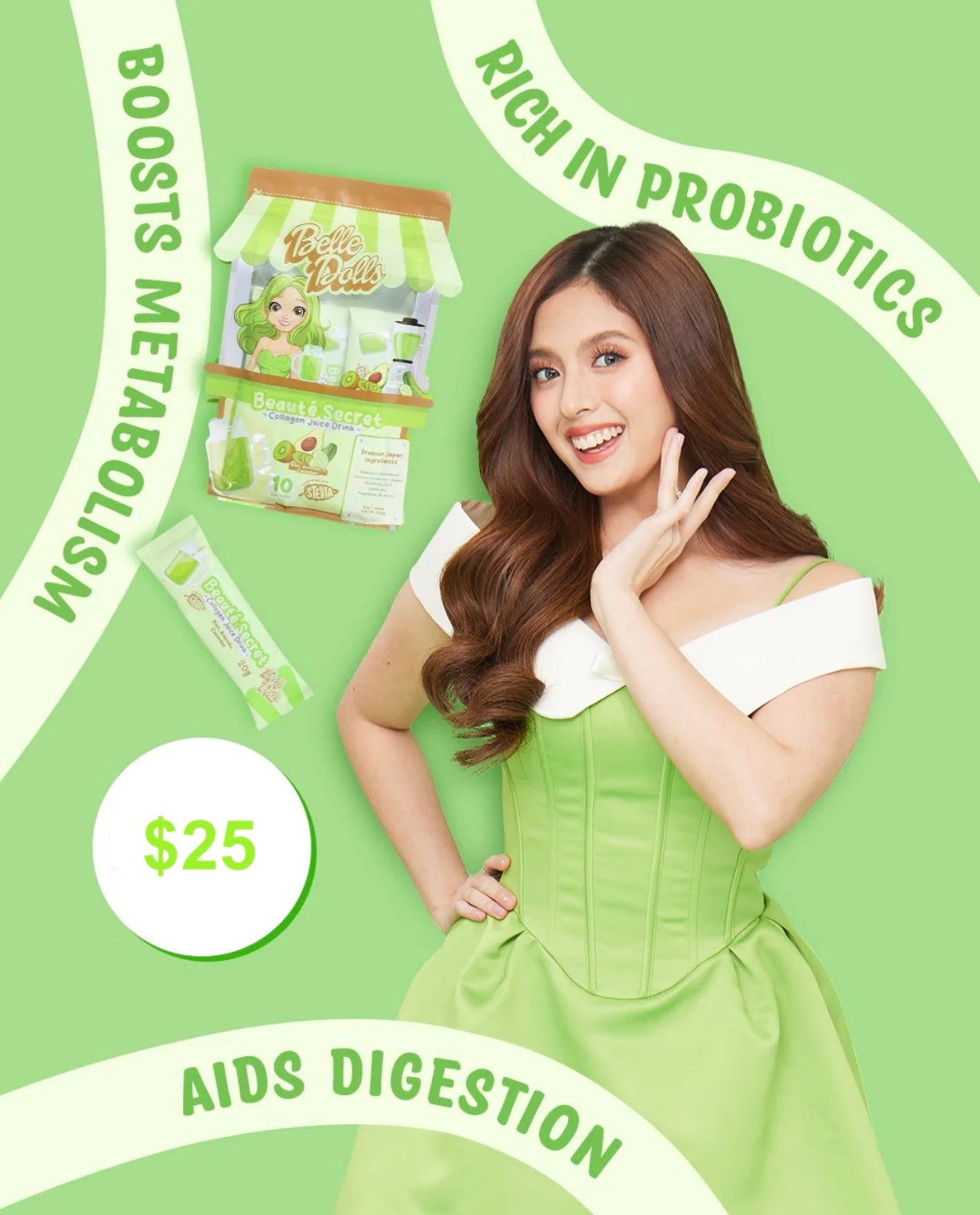 Belle Dolls Kiwi Avocado Juice Drink