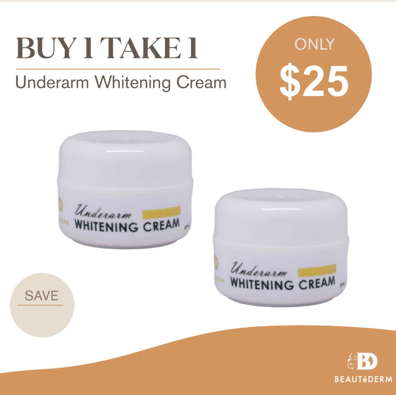 Underarm Whitening Cream 20 grams BUY 1 GET 1 FREE