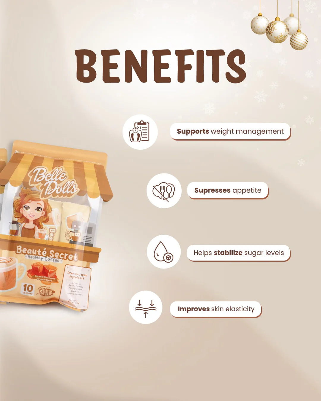 Belle Dolls Caramel Macchiato Healthy Coffee Drink