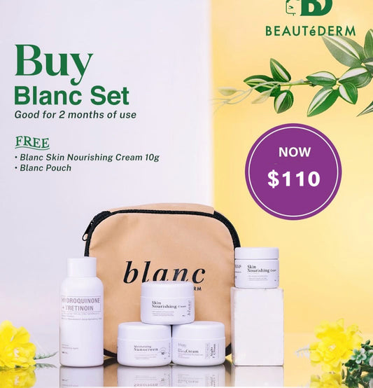Blanc Set Regular Size (2 months use) with FREE Skin Nourishing Cream and Blanc Pouch