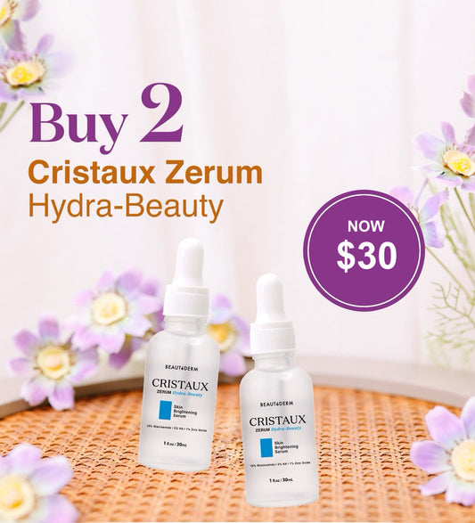 Cristaux Zerum Hydra-beauty Skin Brightening Serum BUY 1 TAKE 1 FREE