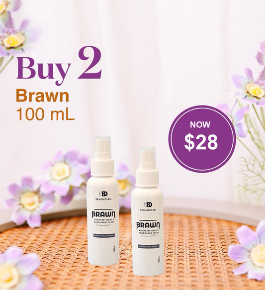 New and Improved Brawn Anti-Perspirant Spray 100ml BUY 1 TAKE 1 FREE