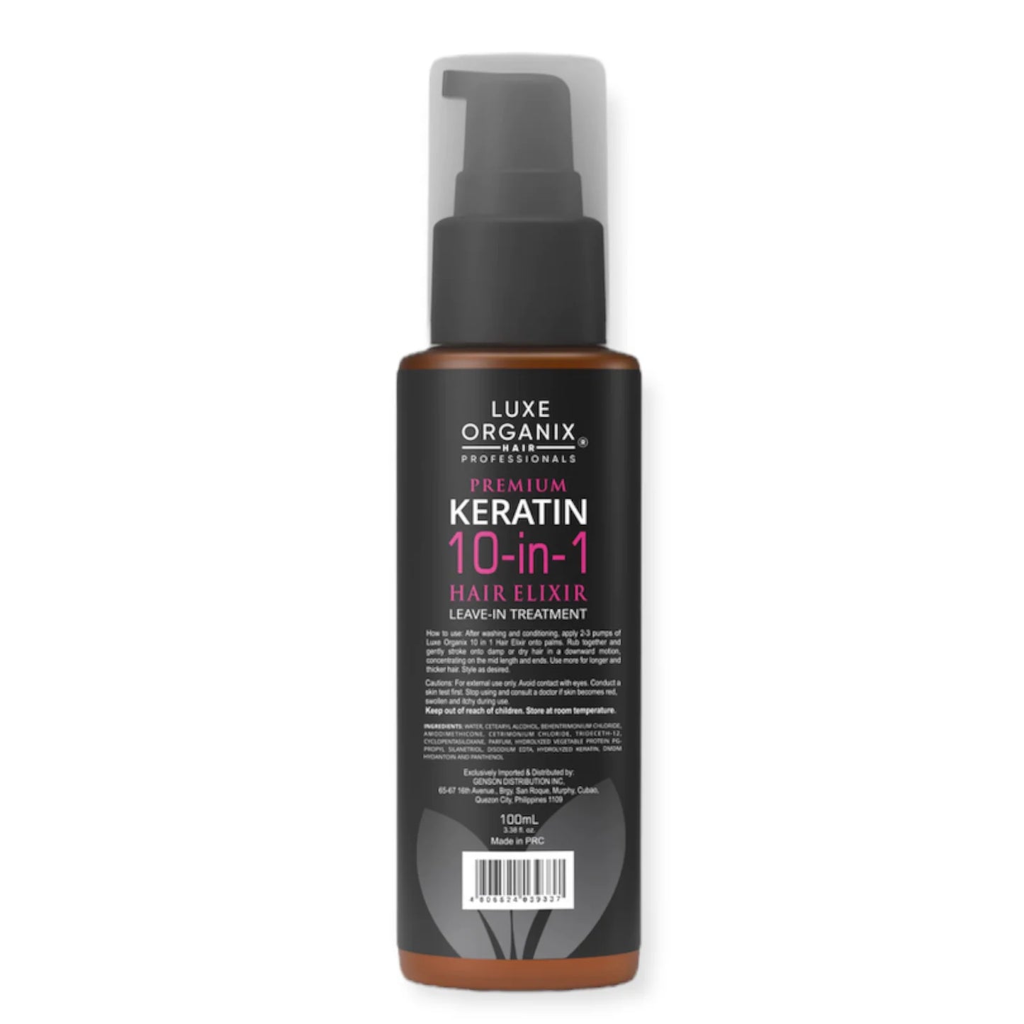LUXE ORGANIX Premium Keratin 10-in-1 Hair Elixir Leave-in Treatment 100ml