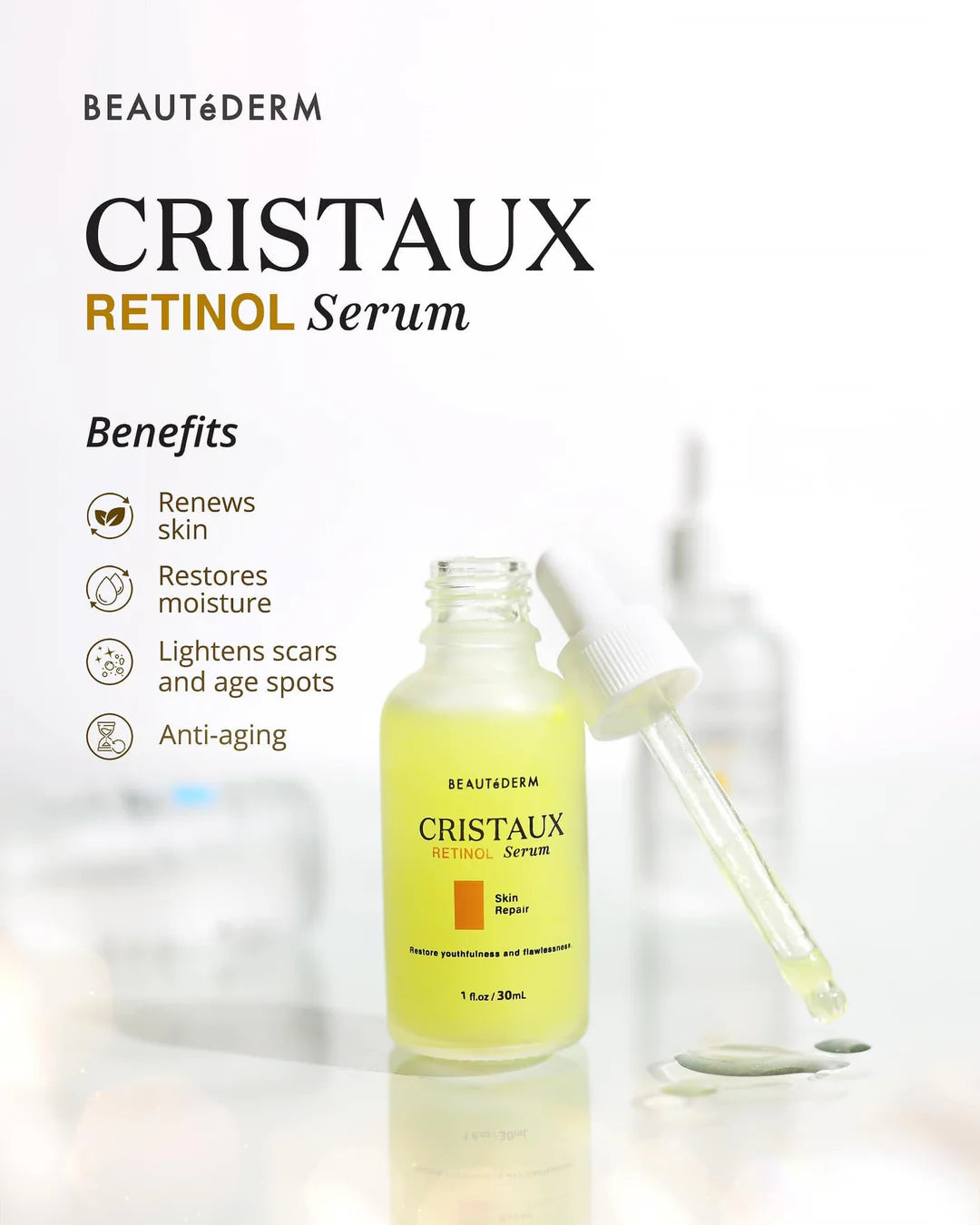 Cristaux Retinol Serum with FREE Night Cream 2 (20gm)