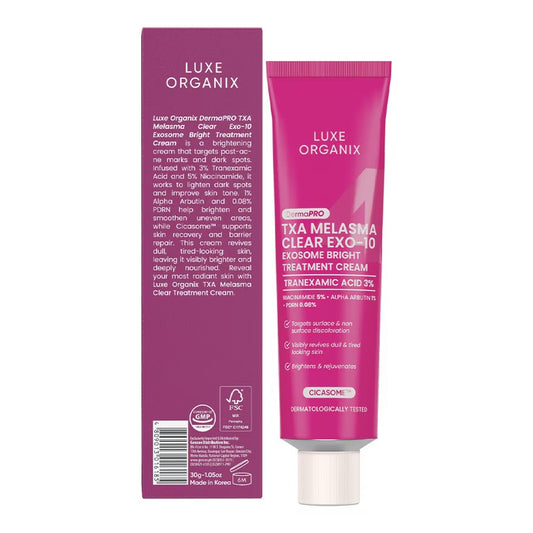 LUXE ORGANIX DermaPRO TXA Melasma Clear Exo-10 Exosome Bright Treatment Cream 150ml