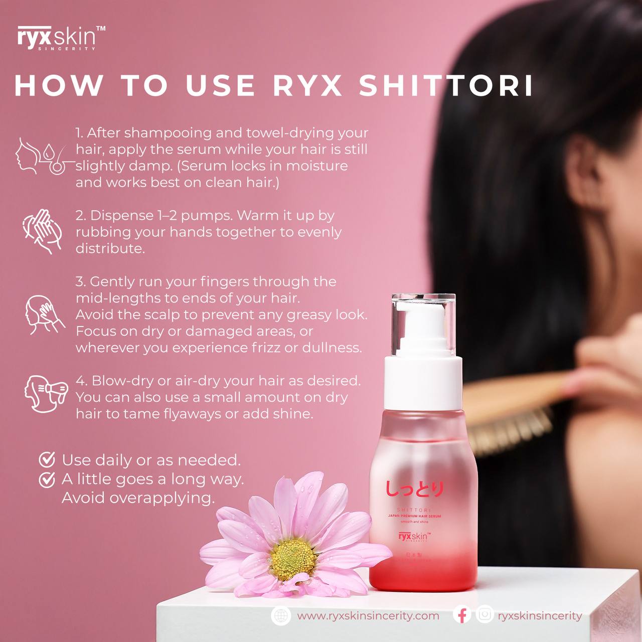 RYXSKIN SINCERITY SHITTORI JAPAN PREMIUM HAIR SERUM 40ML