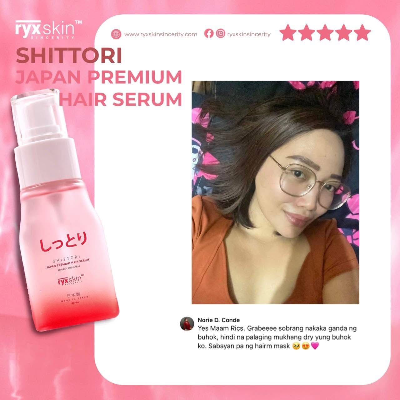 RYXSKIN SINCERITY SHITTORI JAPAN PREMIUM HAIR SERUM 40ML