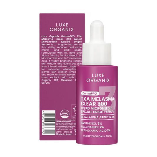 LUXE ORGANIX DermaPRO TXA Clear Microneedle Spicule Bright Serum  30ml