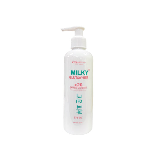 KEISHA White Skin Naturals Milky GlutaWhite x20 Body Lotion with SPF 50 (250ml)
