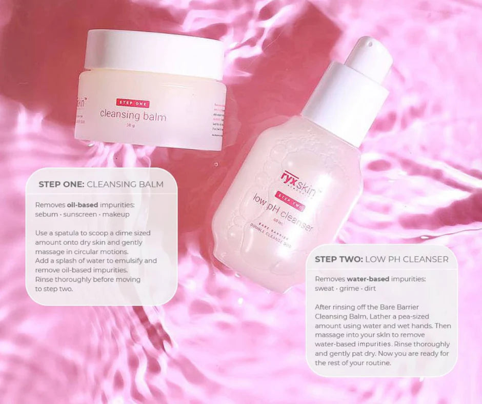 RYXSKIN BARE BARRIER, DOUBLE CLEANSED DUO