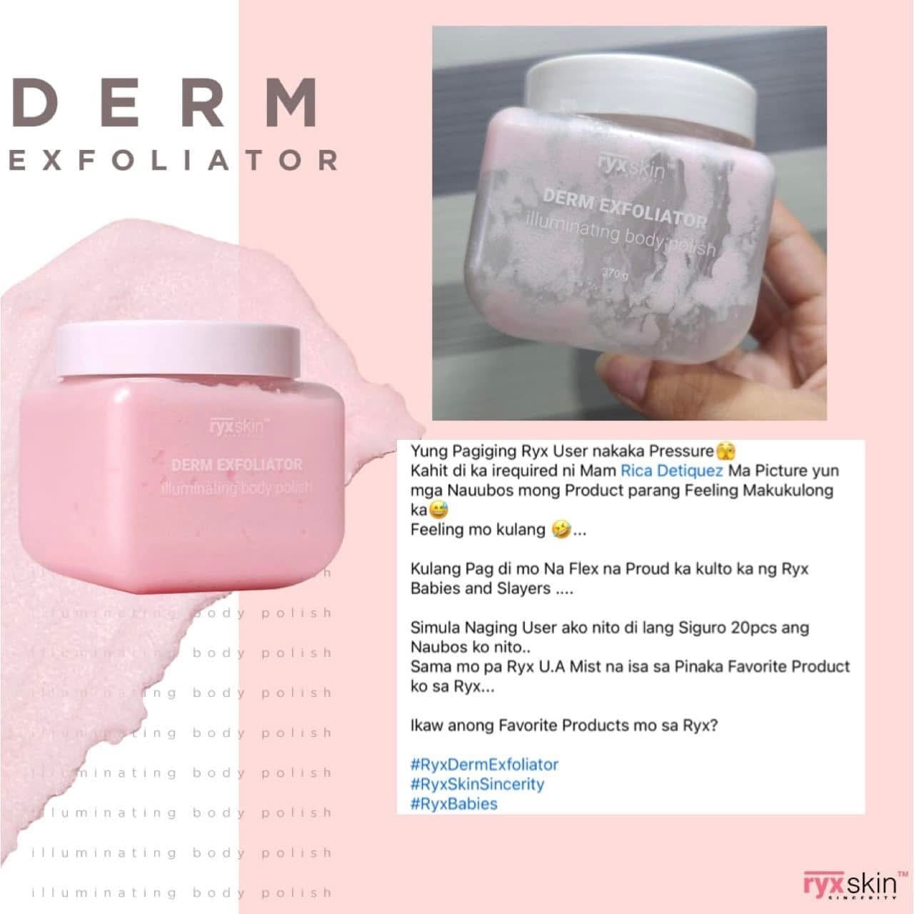 RYXSKIN SINCERITY DERM EXFOLIATOR ILLUMINATING BODY POLISH