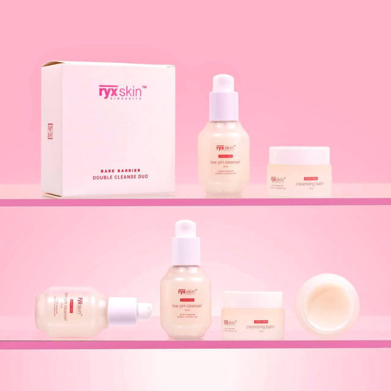 RYXSKIN BARE BARRIER, DOUBLE CLEANSED DUO