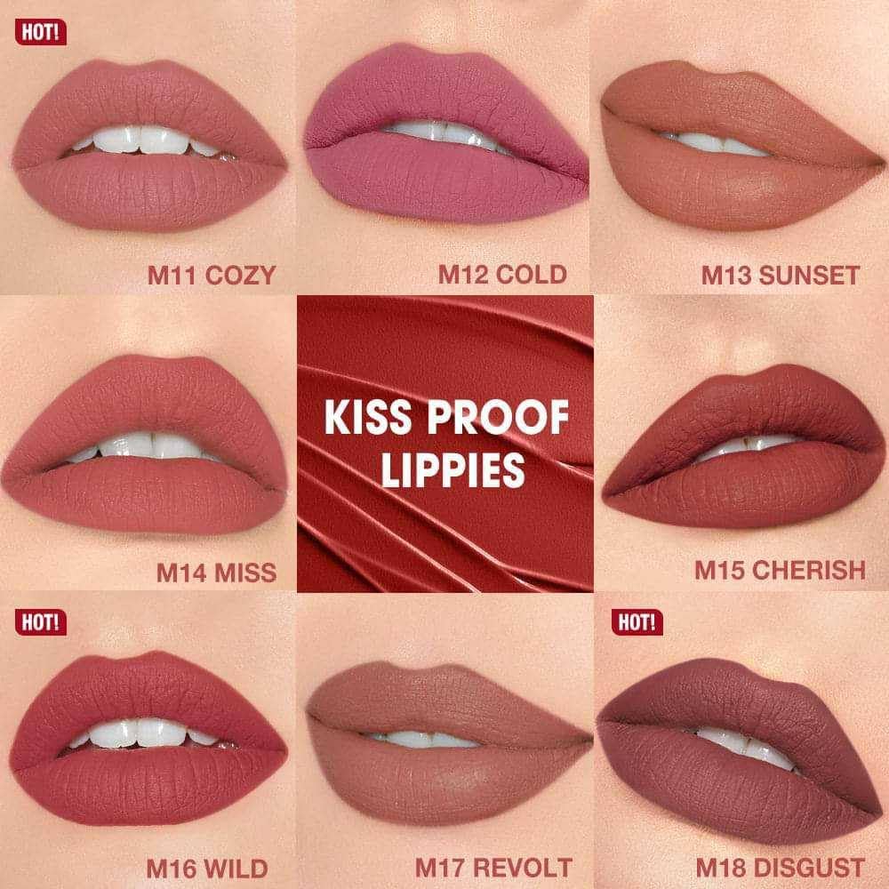O.TWO.O Powder Matte, Transfer-Proof, Waterproof, 24-hour Intense Color Lipstick
