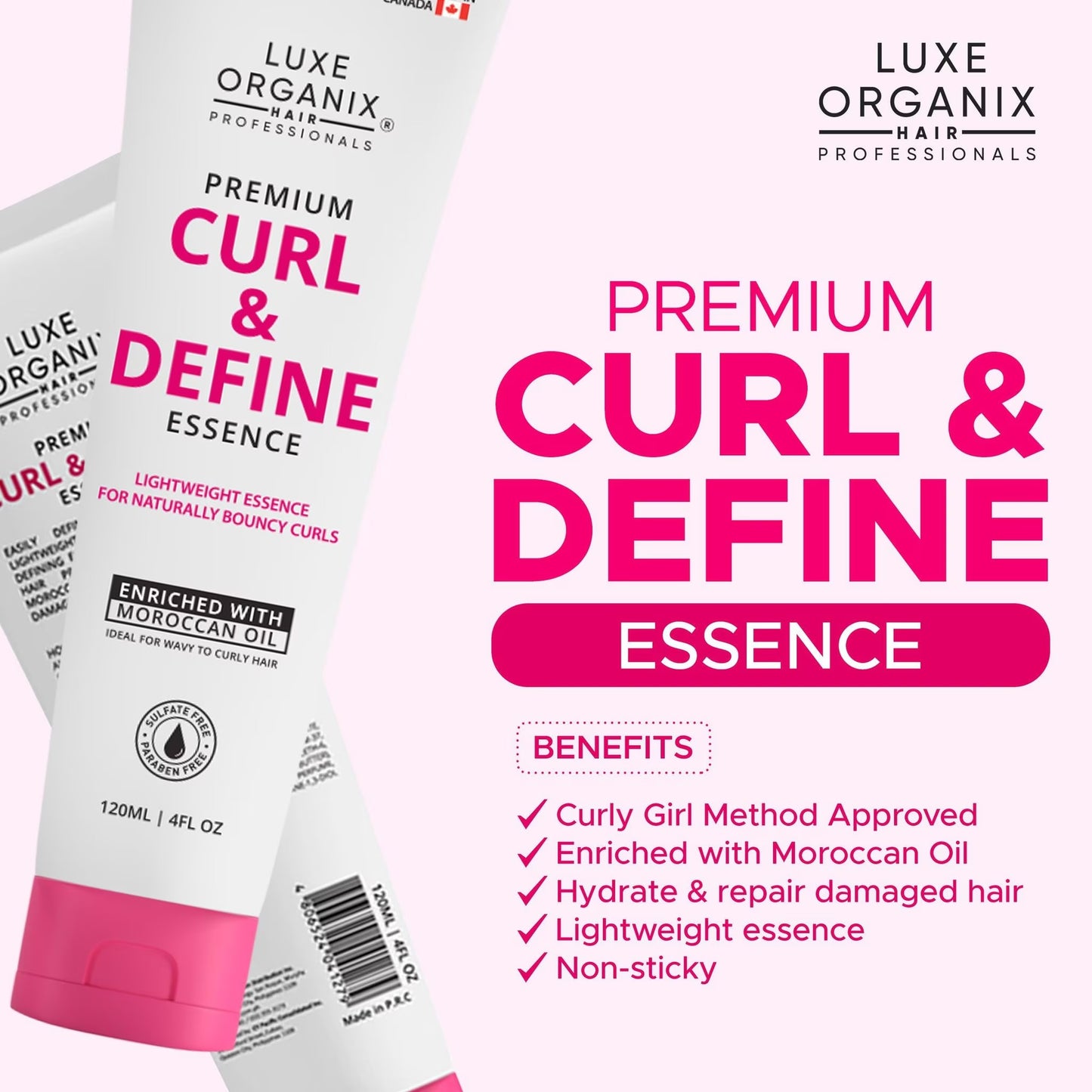 LUXE ORGANIX Premium Curl & Define Essence 120ml