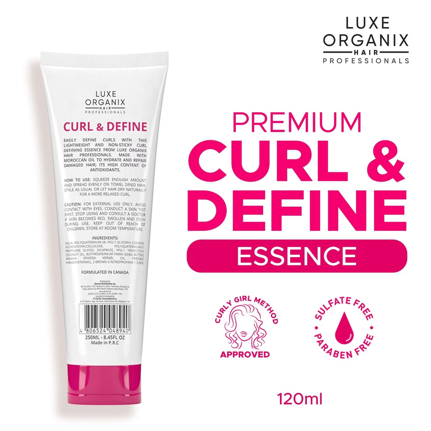 LUXE ORGANIX Premium Curl & Define Essence 120ml