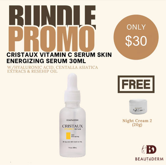 Cristaux Vitamin C Serum 30ML + FREE Night Cream 2