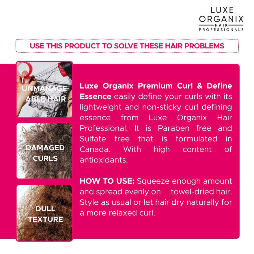 LUXE ORGANIX Premium Curl & Define Essence 120ml
