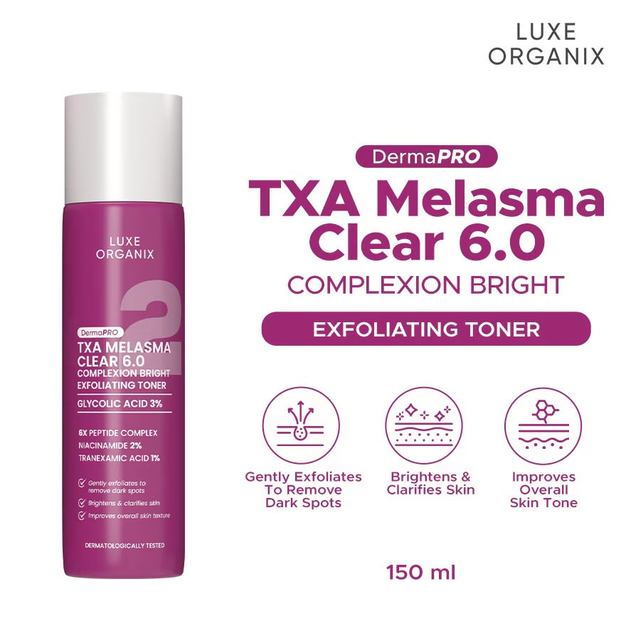 LUXE ORGANIX DermaPRO TXA Clear Complexion Bright Toner 150ml