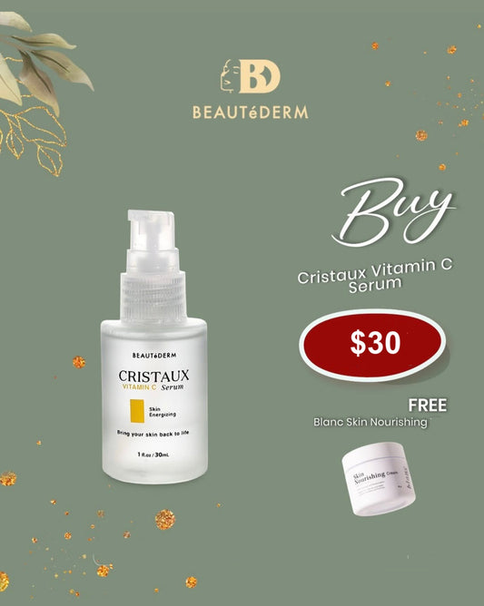 Cristaux Vitamin C Serum with FREE Blanc Skin Nourishing Cream