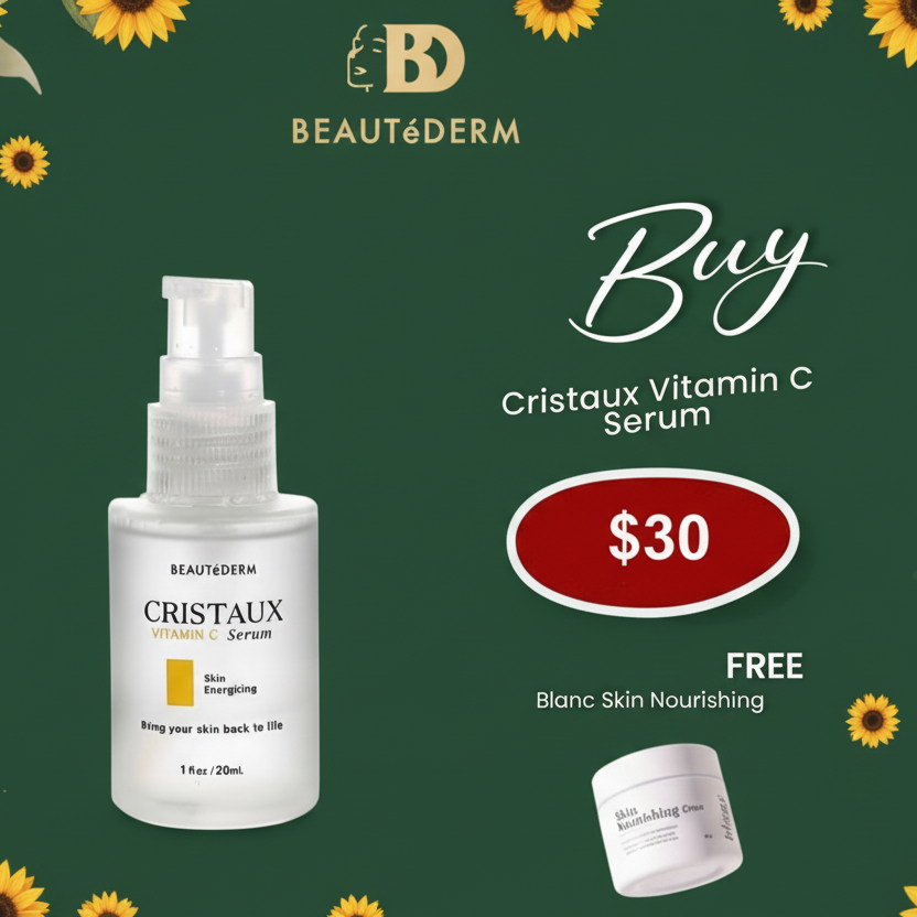 Cristaux Vitamin C Serum with FREE Blanc Skin Nourishing Cream