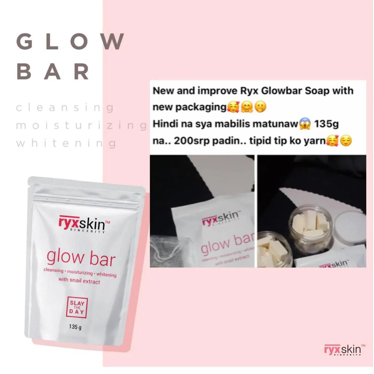 RYXSKIN GLOW BAR 135gms