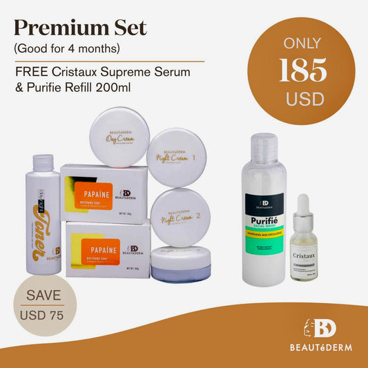Premium Set* with FREE Purifie Refill 200ml and Cristaux Supreme Serum