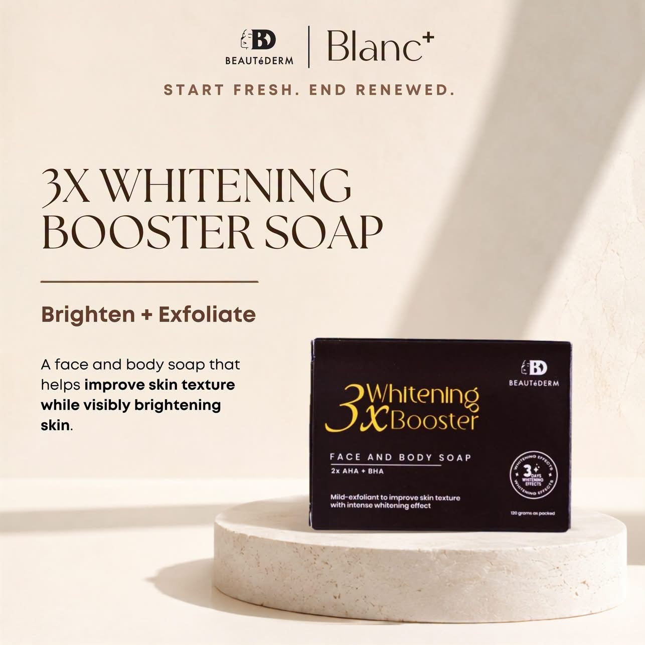 Blanc+ 3x Brightening Booster Soap 120gms