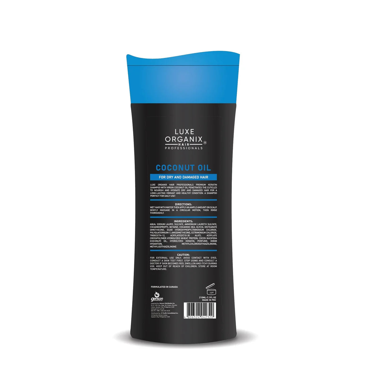 LUXE ORGANIX Keratin Treatment Virgin Coconut Oil 250ml with Luxe Organix Premium Keratin Virgin Coconut Oil Shampoo 210ml