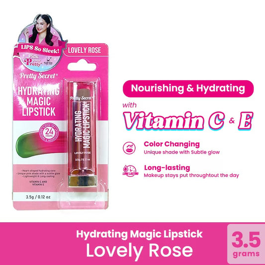 PRETTY SECRET Hydrating Magic Lipstick - Lovely Rose 3.5g