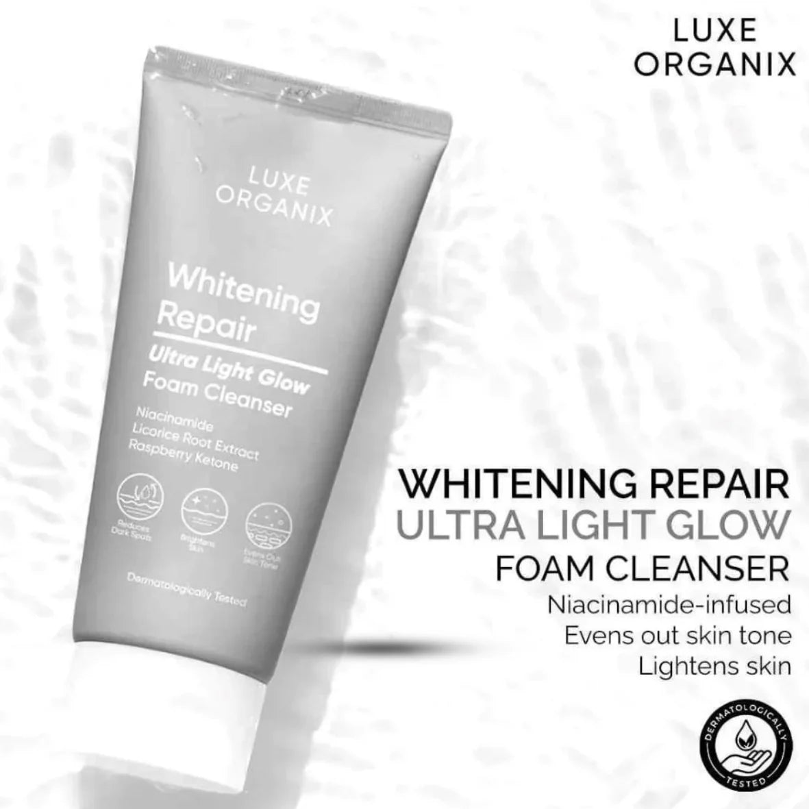 LUXE ORGANIX Brightening Repair Ultra Light Glow Foam Cleanser 150g
