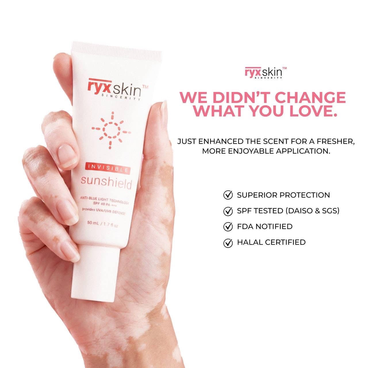 RyxSkin Sunshield SPF 50PA+++ Broad Spectrum 50ml