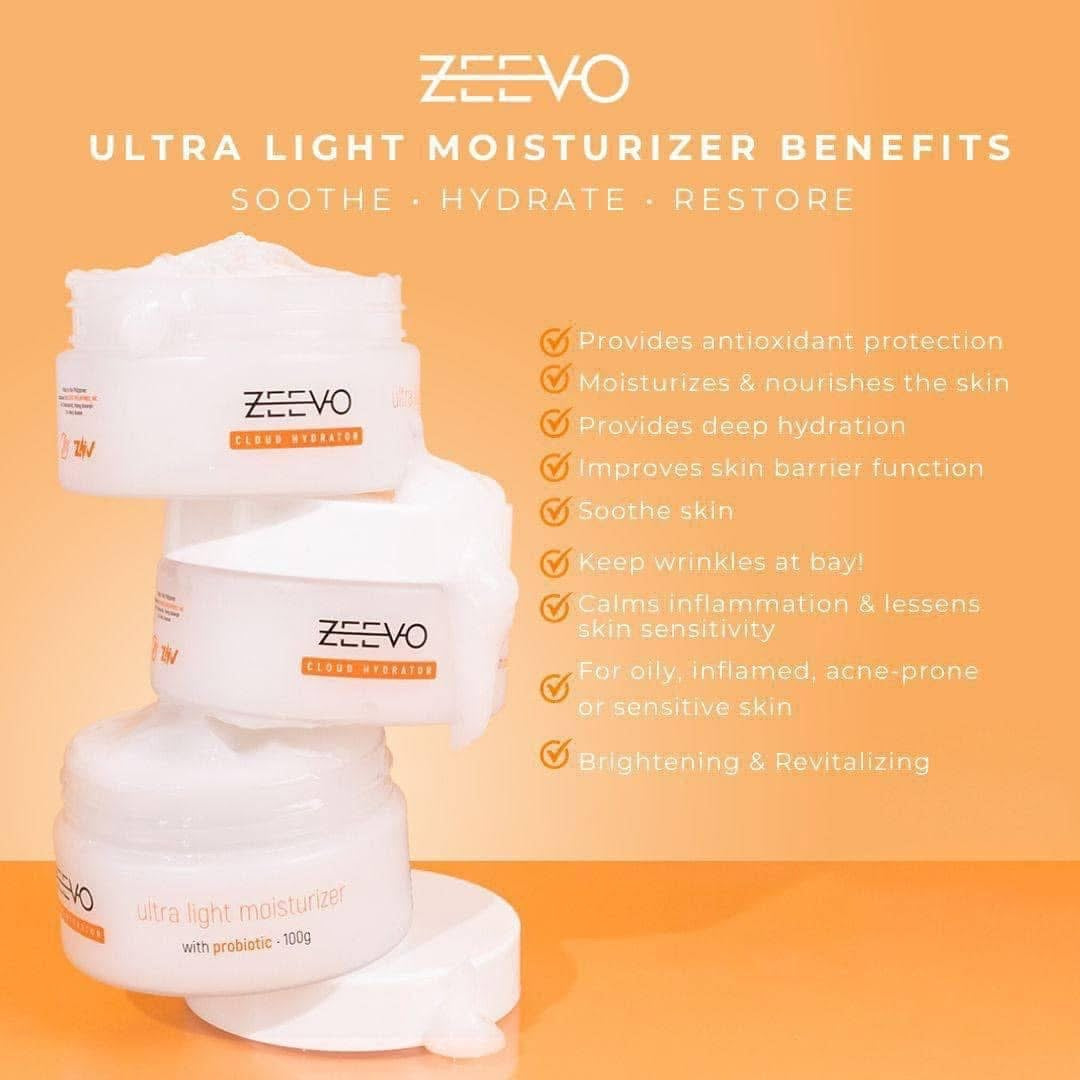 ZEEVO CLOUD HYDRATOR - LIGHTWEIGHT MOISTURIZER FOR ALL-DAY HYDRATION 100gms