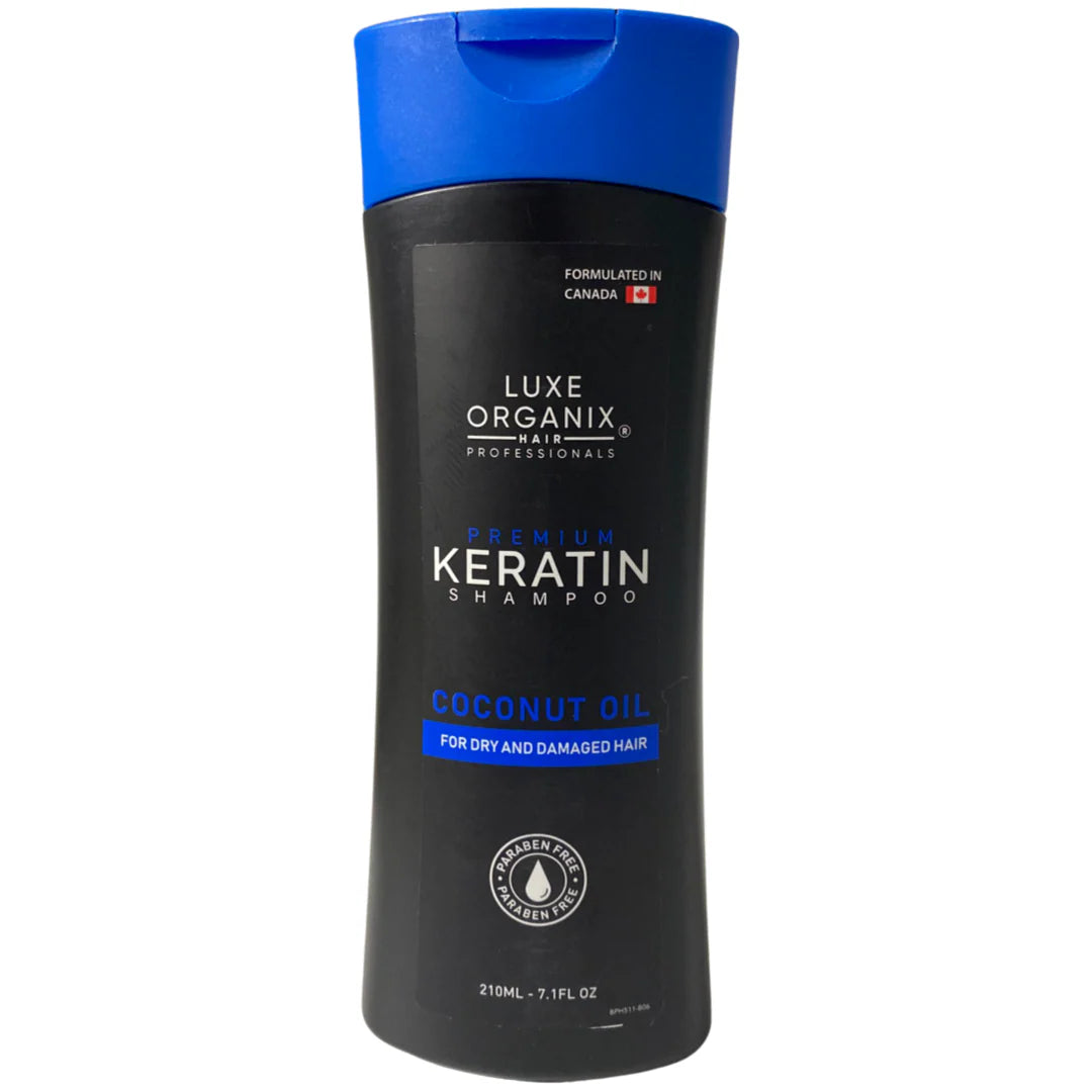LUXE ORGANIX Keratin Treatment Virgin Coconut Oil 250ml with Luxe Organix Premium Keratin Virgin Coconut Oil Shampoo 210ml