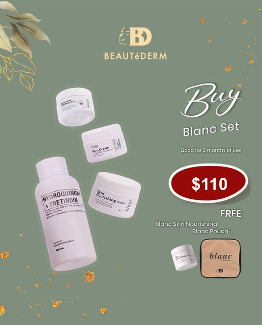 Blanc Set Regular Size (2 months use) with FREE Skin Nourishing Cream and Blanc Pouch