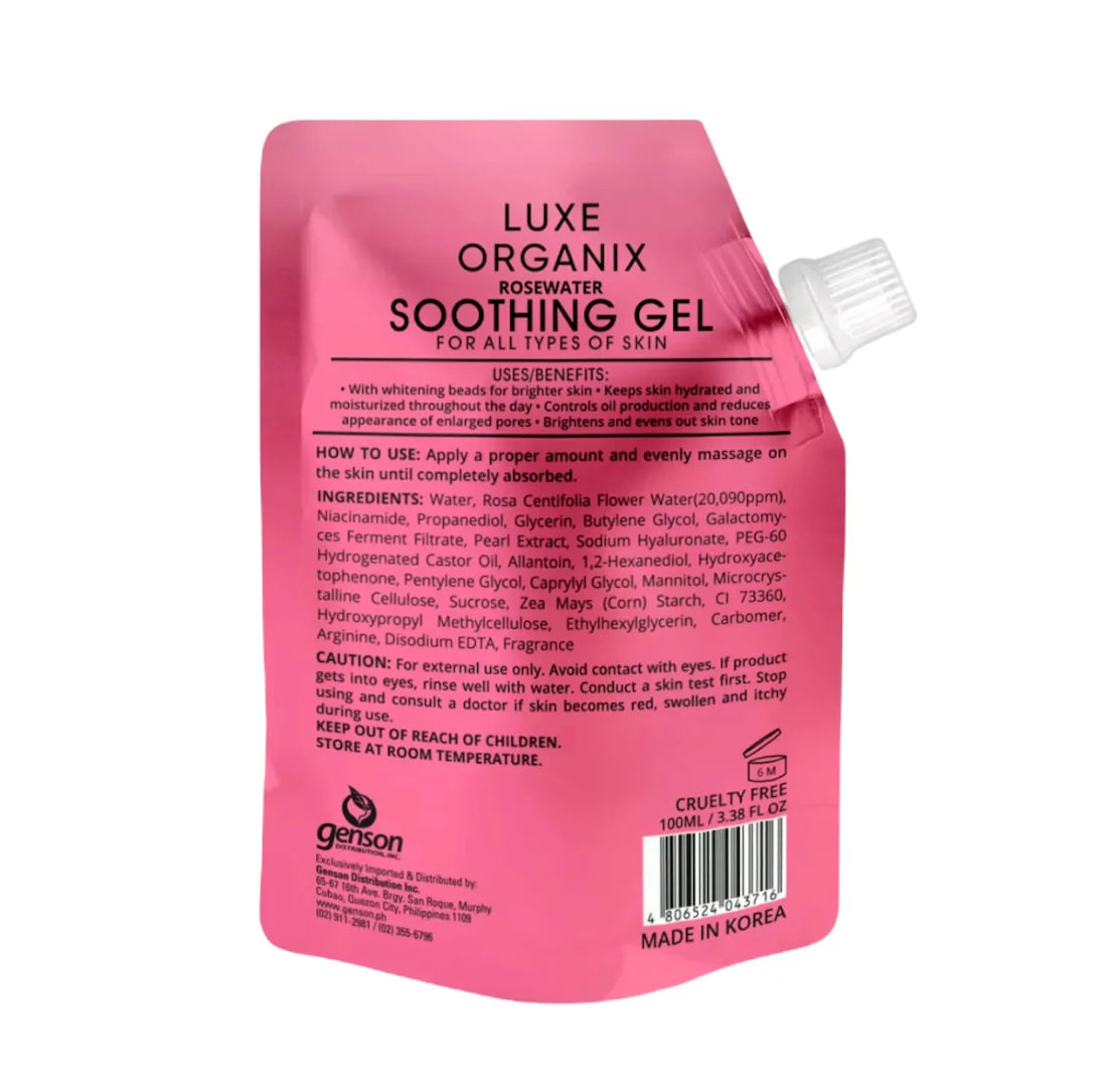 LUXE ORGANIX Rose Water Soothing Gel 100ml