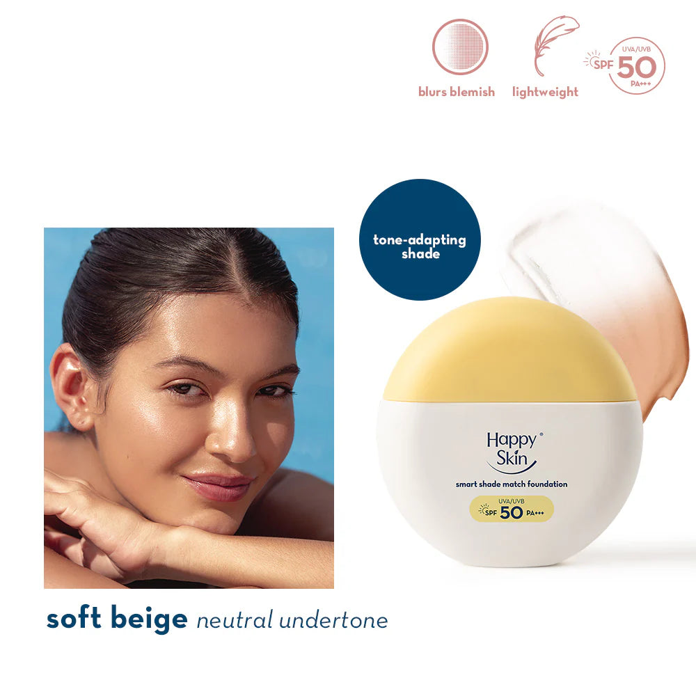 HAPPY SKIN Smart Shade Match Foundation SPF 50 PA+++