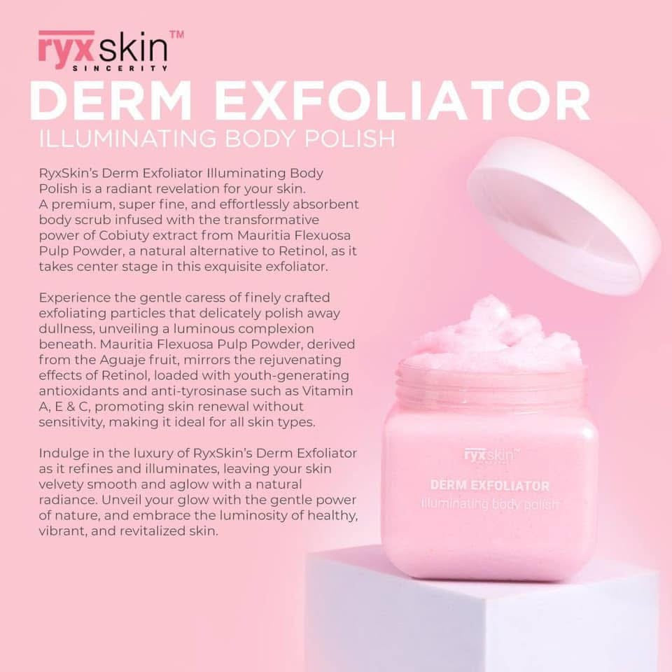 RYXSKIN SINCERITY DERM EXFOLIATOR ILLUMINATING BODY POLISH