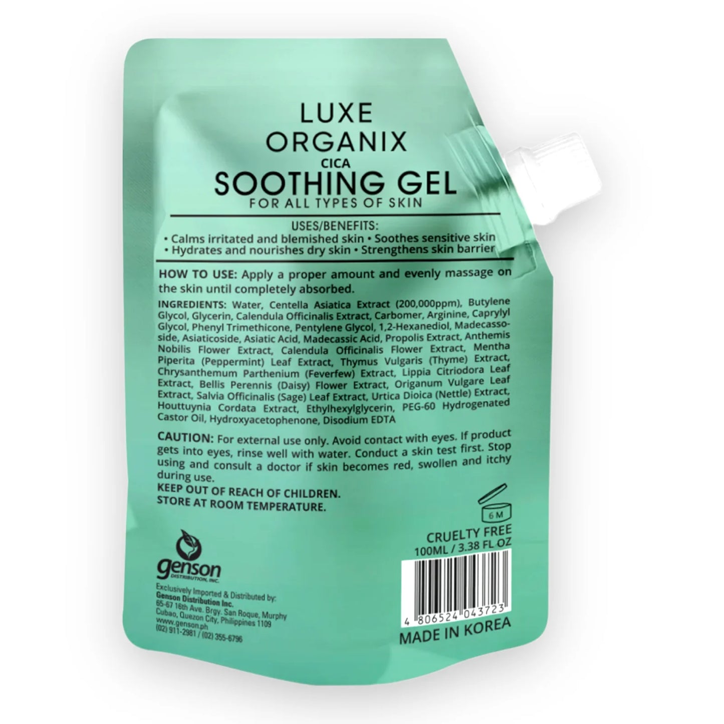LUXE ORGANIX - CICA Soothing Gel 100ml